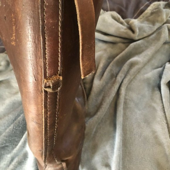 Outdoor Tall Brown Leather Snake Boots - Picture 12 of 12